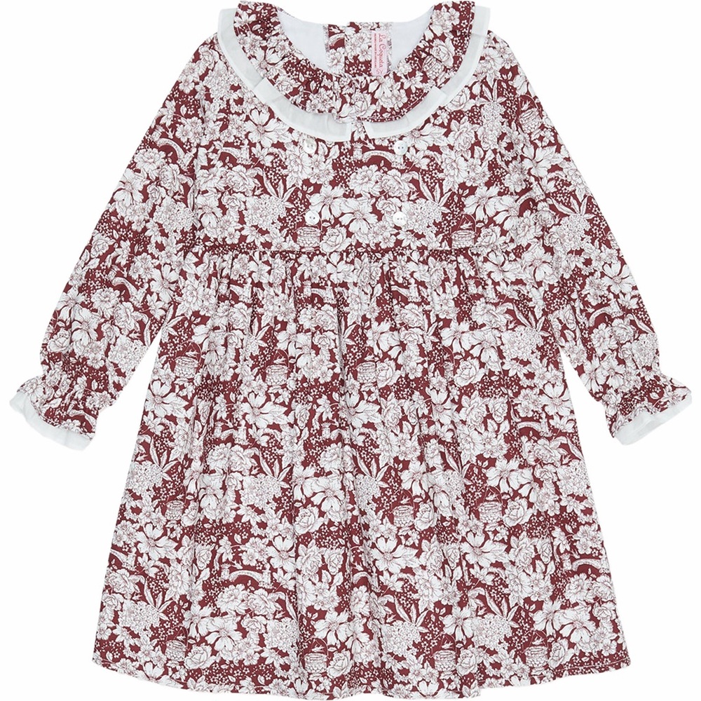 La Coqueta Daphne Floral Dress – Burgundy | Size 2